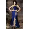 womens velvet fabric and blue pretty mermaid cut lehenga choli