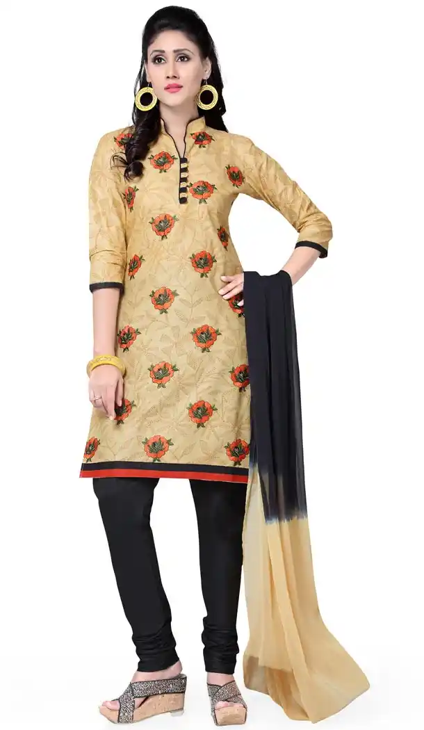 Buy Cotton Salwar Kameez : with French Beige Color | FH382762903