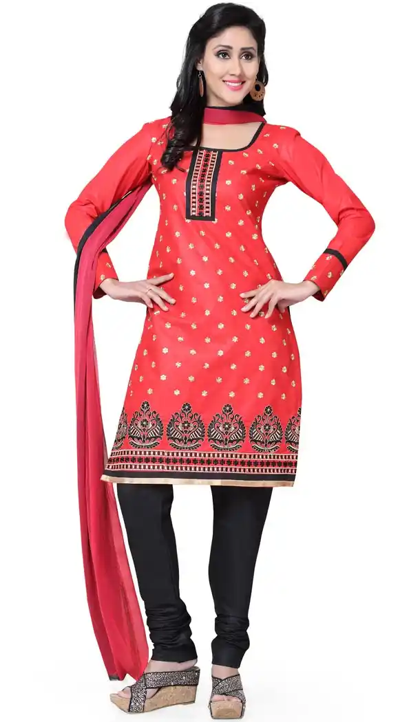 Buy Cotton Salwar Kameez : with Crimson Color | FH382762911