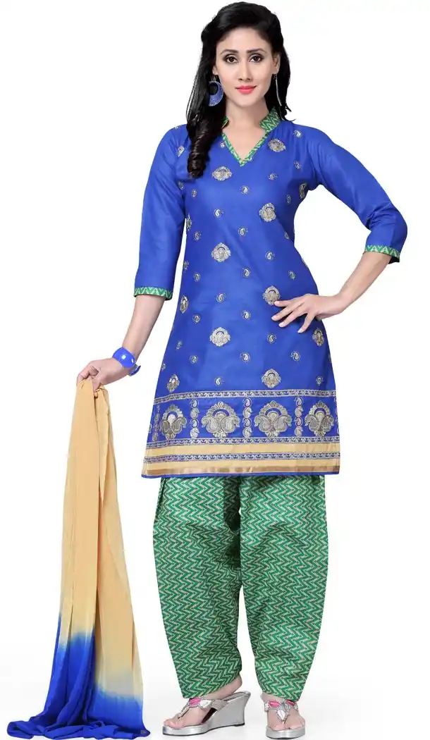 Buy Cotton Salwar Kameez : with Royal Blue Color | FH382762912