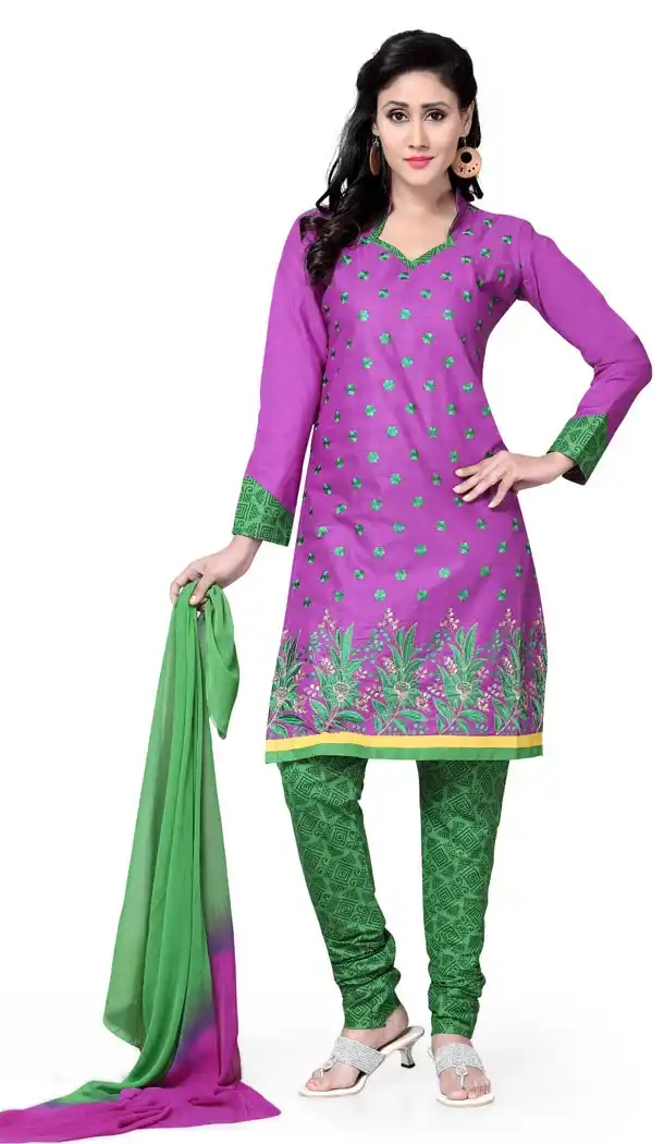 Buy Cotton Salwar Kameez : with Purple Color | FH382762913