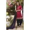 Green Color with Cotton Fabric Patiala Style Punjabi Suit | FH383563010