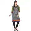 Blue and Gray Cotton Readymade Kurtis | FH383963094