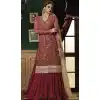 Salsa Red Color and Georgette A Line Style Lehenga Choli | FH385163202