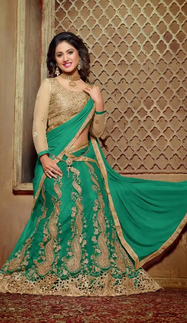 Akshara ! Narrow Pants Style Silk Salwar Kameez in Bottle Green Color | FH387763474