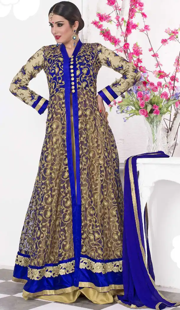 A Line Lehenga Style Bhagalpuri Silk Tan Brown Color Lehenga Choli | FH389863828