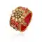 Crystal Quartz Stone Red,Green,Gold Color Bangles | FH390864113