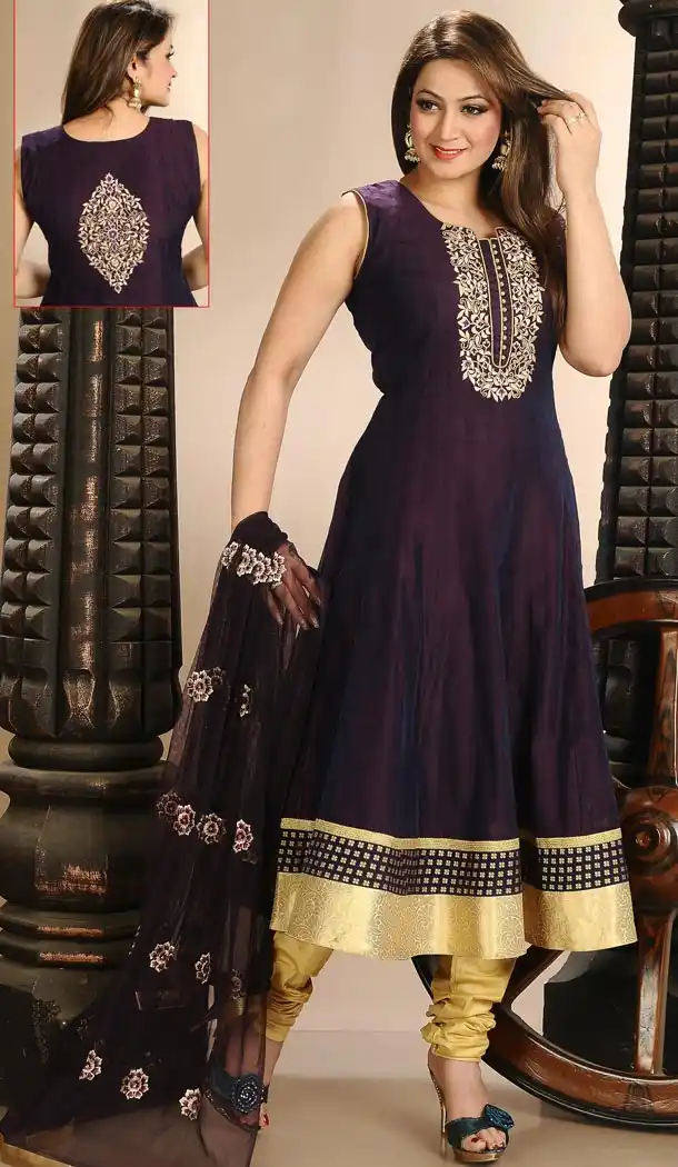 Readymade Suits Online in Boysenberry Color and Art Silk Fabric | FH395064433