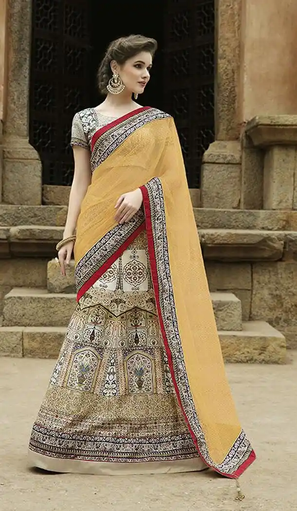 Tan Brown Georgette Lehenga Online Shopping | FH396664595