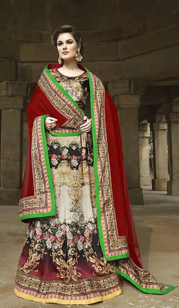 Dove Georgette Lehenga Online Shopping | FH396664596