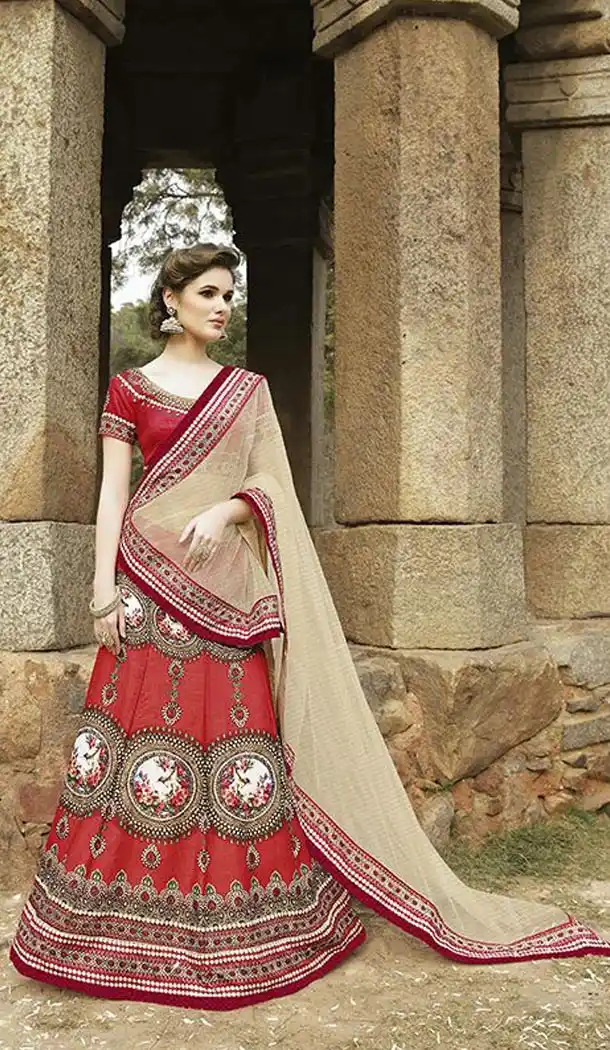 Maroon Georgette Lehenga Online Shopping | FH396664598