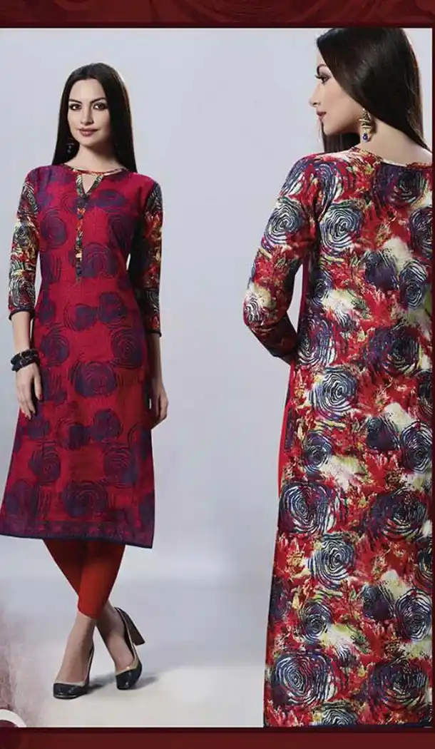 Red Cotton Daily Wear Readymade Kurtis Online | FH399064812