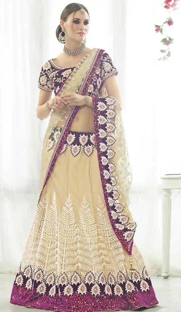 Tan Brown Net Lehenga Online Shopping | FH399264912