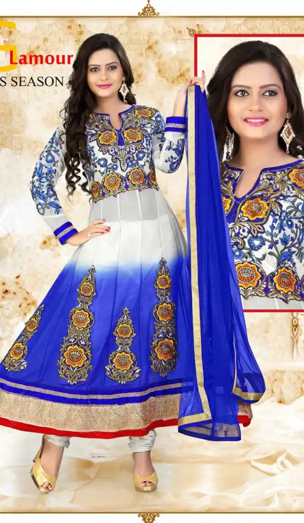 Royal Blue Georgette Online Buy Salwar Kameez Churidar Suits | FH401865201