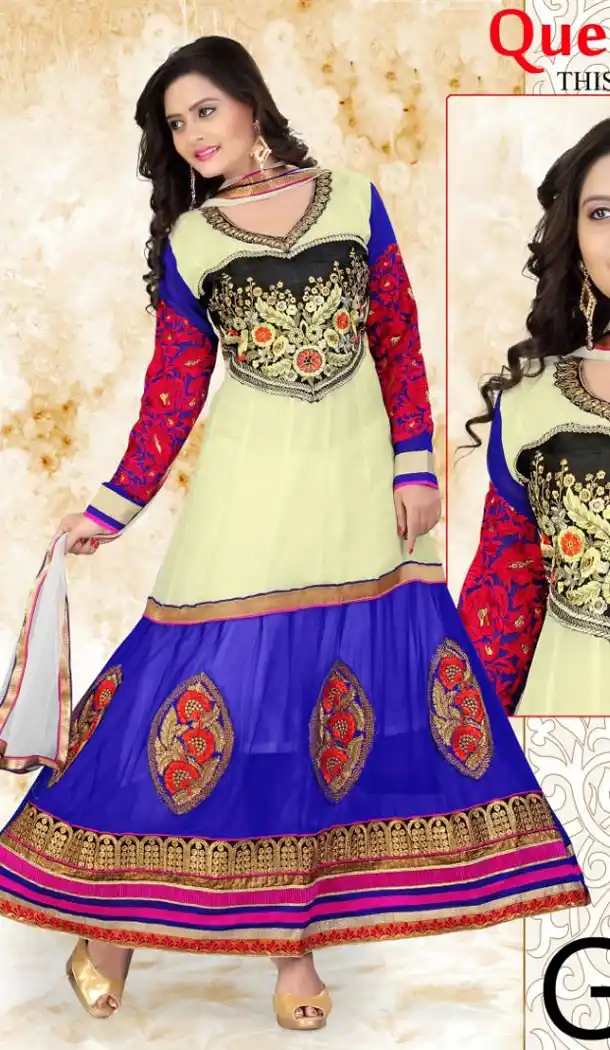 Georgette Royal Blue Online Buy Salwar Kameez Churidar Suits | FH401865202