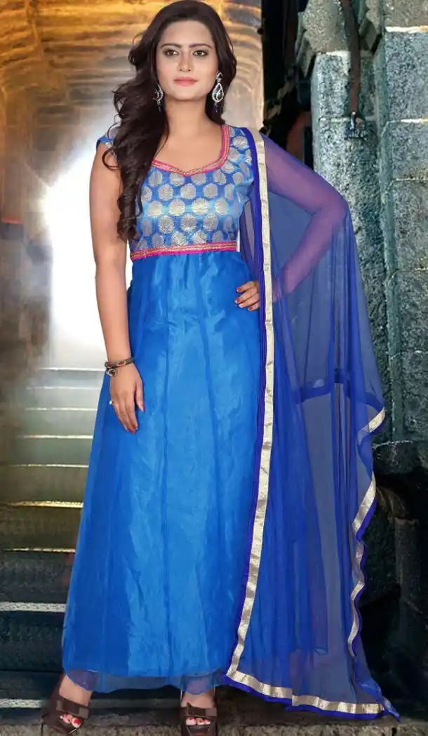 Blue Net Online Buy Salwar Kameez Churidar Suits | FH402065163