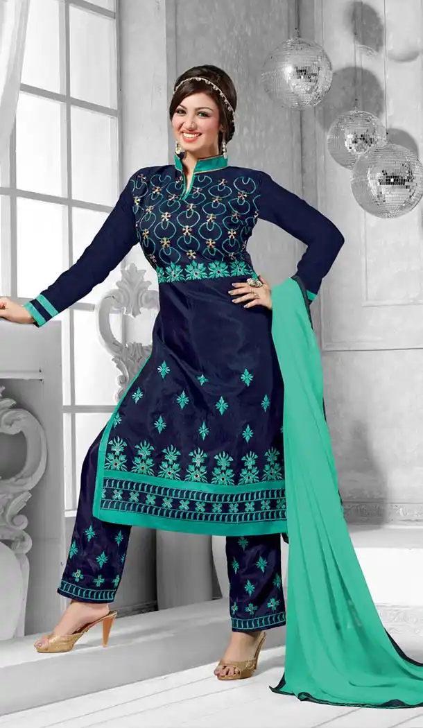 Buy Ayesha Takia Wear Online in Navy Blue Color | FH403265332