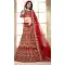 A Line Lehenga Red and Dupioni Raw Silk Bridal Lehenga Online Shopping | FH403365326