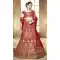Bridal Lehenga Online Shopping in Dupioni Raw Silk and Red | FH403365330