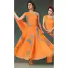 Art Silk Navy Blue Readymade Churidar Salwar Suit Online | FH403665379