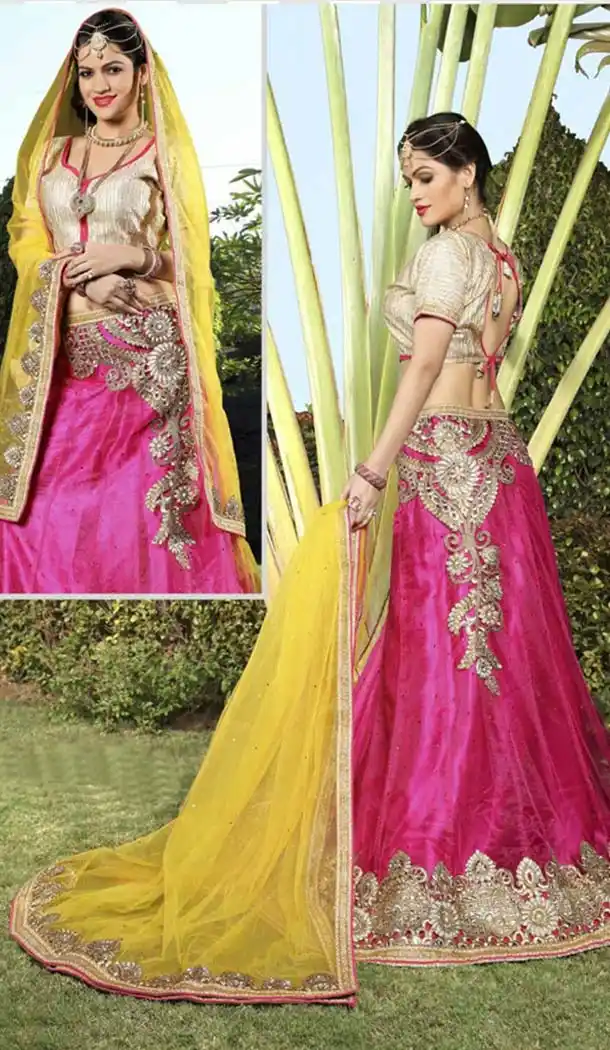 Magenta and Net Lehenga Choli Online Shopping | FH403965403