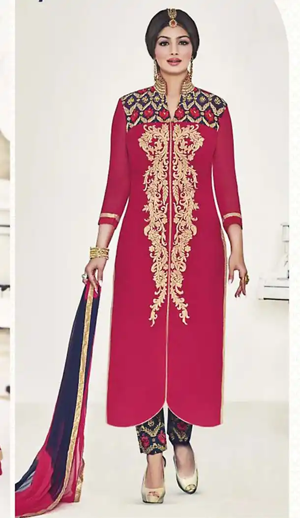 Buy Ayesha Takia Wear Online in Georgette with Magenta Color | FH404265432
