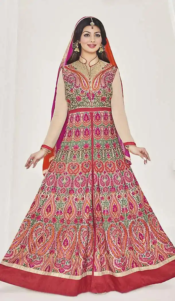 Buy Ayesha Takia Wear Online in Georgette with Beige Color | FH404265436
