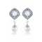 Grey and Silver Color Pearls Precious Earring | FH404965569