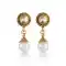 Grey and Gold Color Pearls Precious Earring | FH404965571