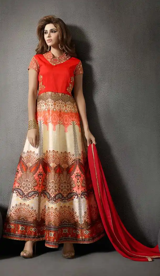 Beige Color and Silk Salwar Kameez Online Shopping | FH405765465