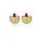 Red and Gold Color Stone Artificial Jewellery Earring | FH405865623