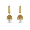 Beige and Gold Color American Diamond Stone Artificial Jewellery Earring | FH405865625