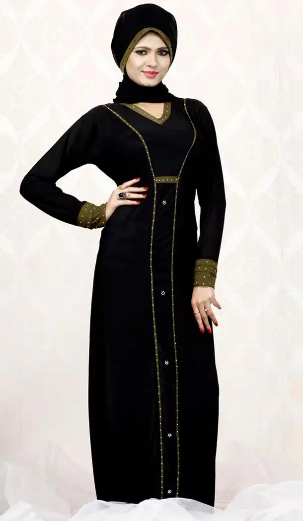  Experience Ultimate Comfort : Black Lycra Dresses for Discerning Muslim Women FH408565957