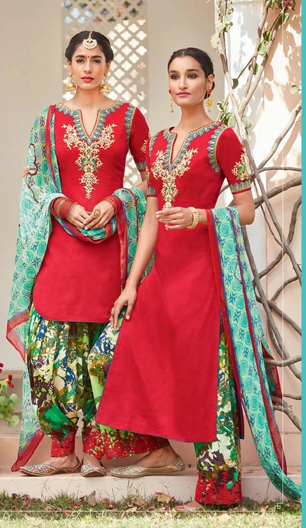 Crimson Cotton Punjabi Suits Online Shopping | FH409466013
