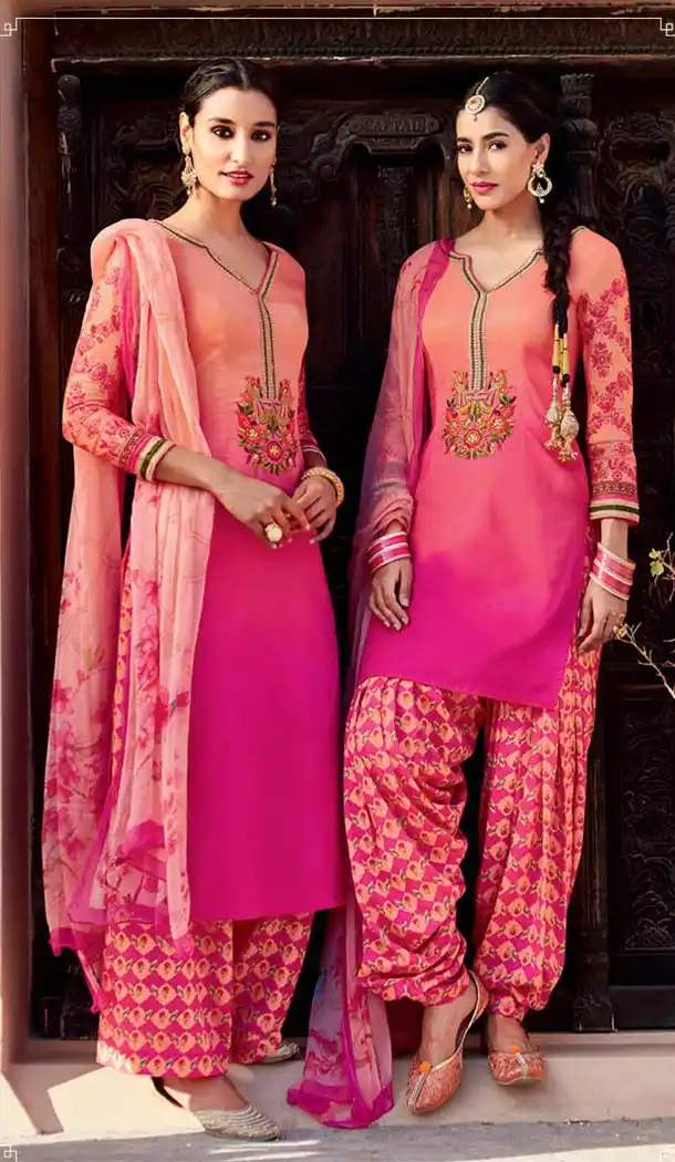 Pink Cotton Punjabi Suits Online Shopping | FH409466021