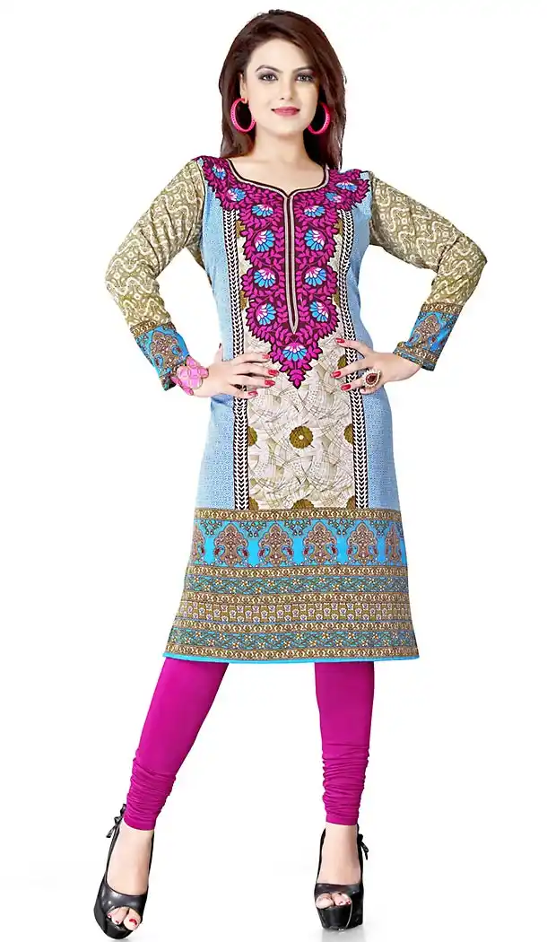 Incredible Straight Kurti in Crepe Silk & Multiple Color | FH409666127