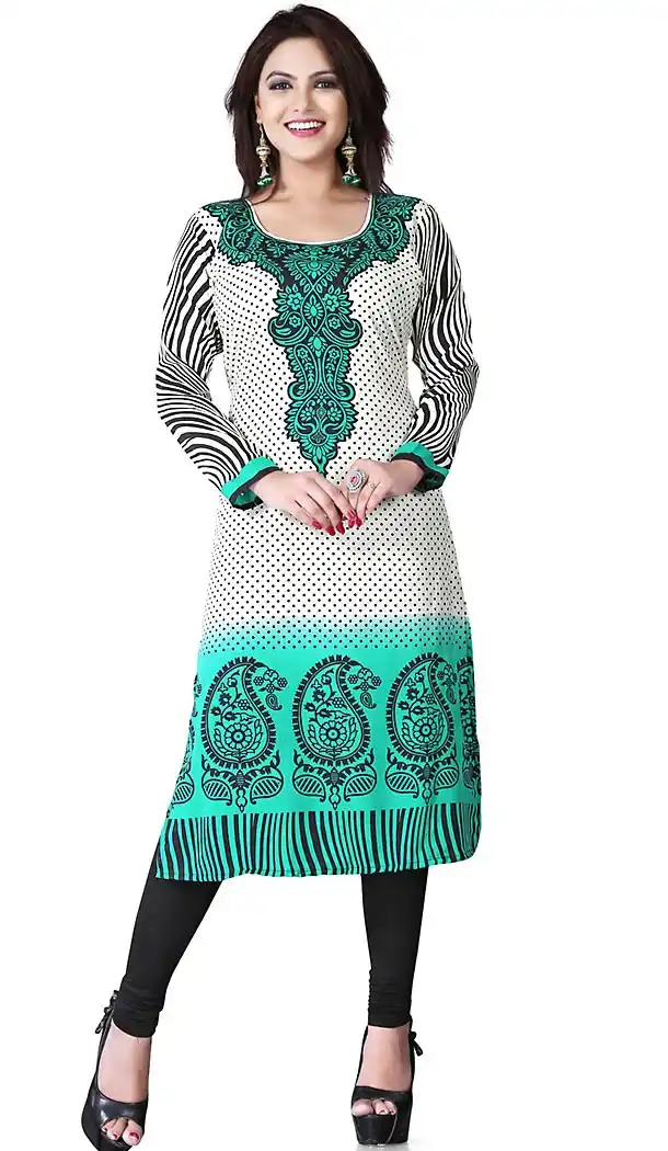 Incredible Straight Kurti Style in Turquoise | FH409666133