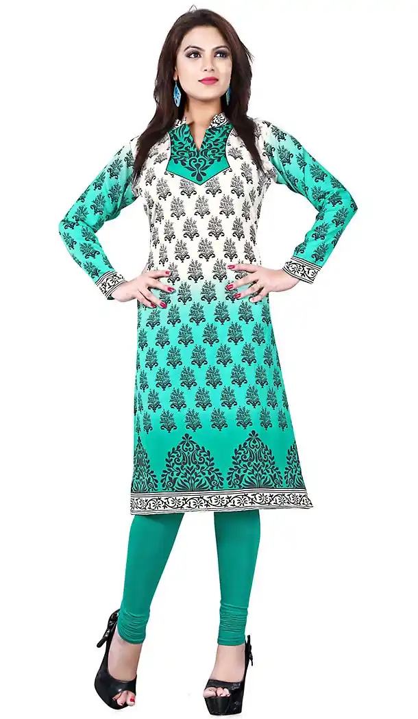 Incredible Straight Kurti Style in Turquoise Color | FH409766140