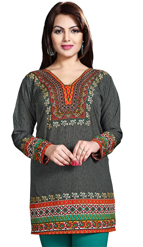 Jet Black Silk Readymade Kurti Online | FH410066080