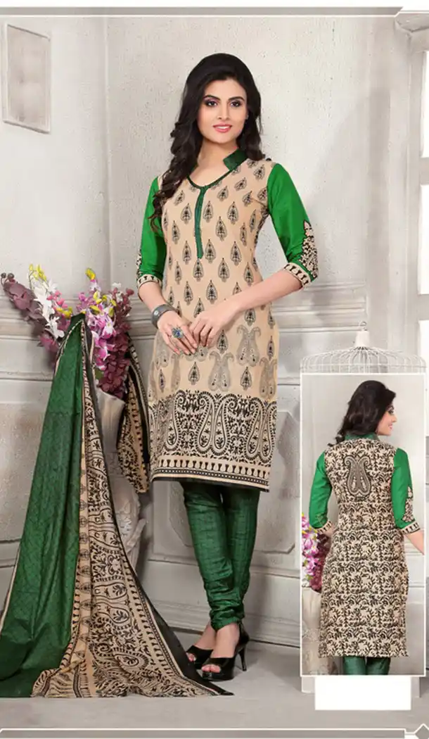 Tan Brown Color Cotton Casual Wear Salwar Kameez | FH410766233