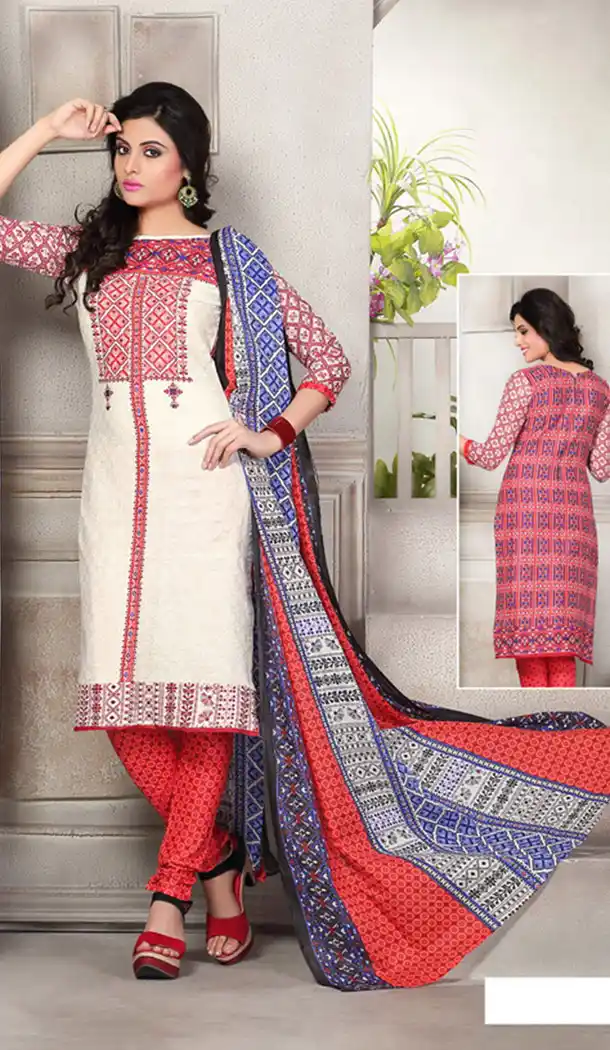 Beige Color Cotton Casual Wear Salwar Kameez | FH410766234