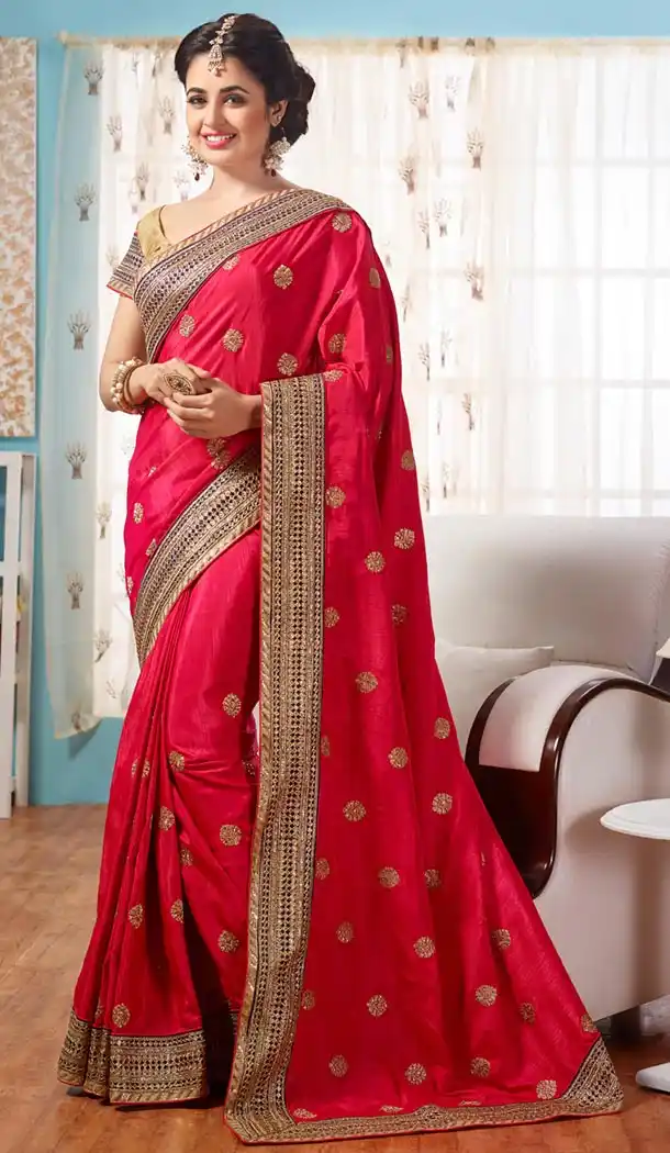 Exquisite Crepe Silk Pink Women's Saree | FH415066663