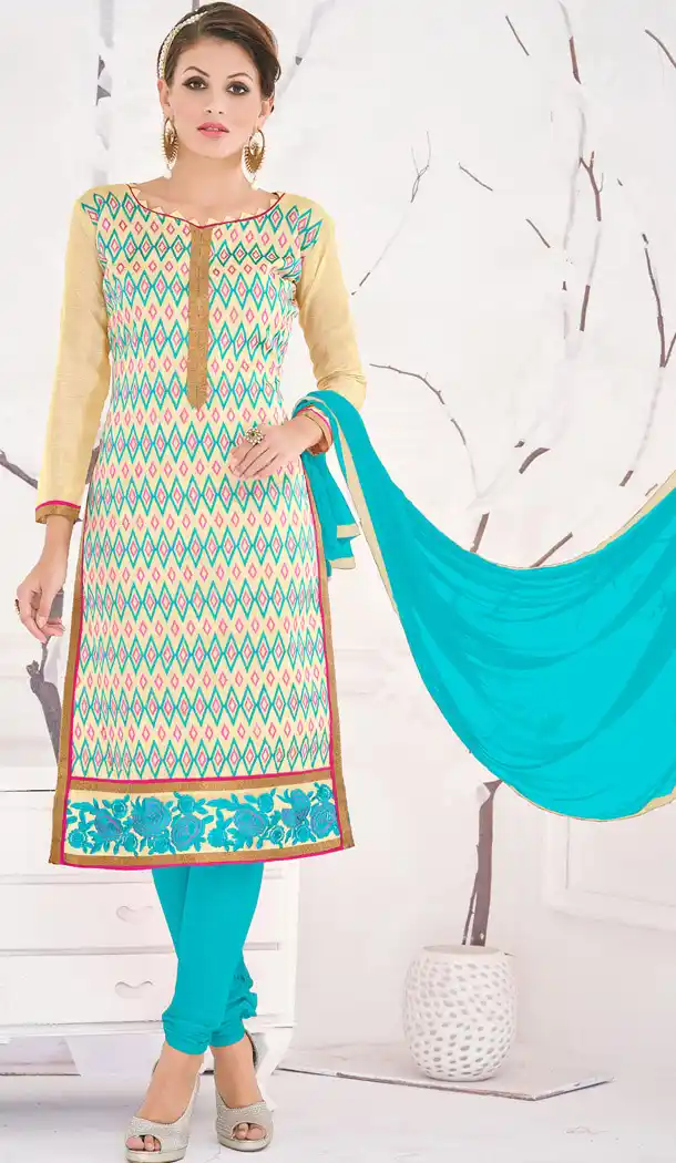 Cream Chanderi Silk Online Casual Ladies Fashion Shopping | FH418267000