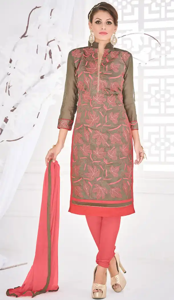 Chocolate Chanderi Silk Online Casual Ladies Fashion Shopping | FH418267005