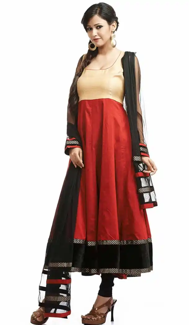 Red Color Georgette Readymade Churidar Salwar Suit | FH420767302