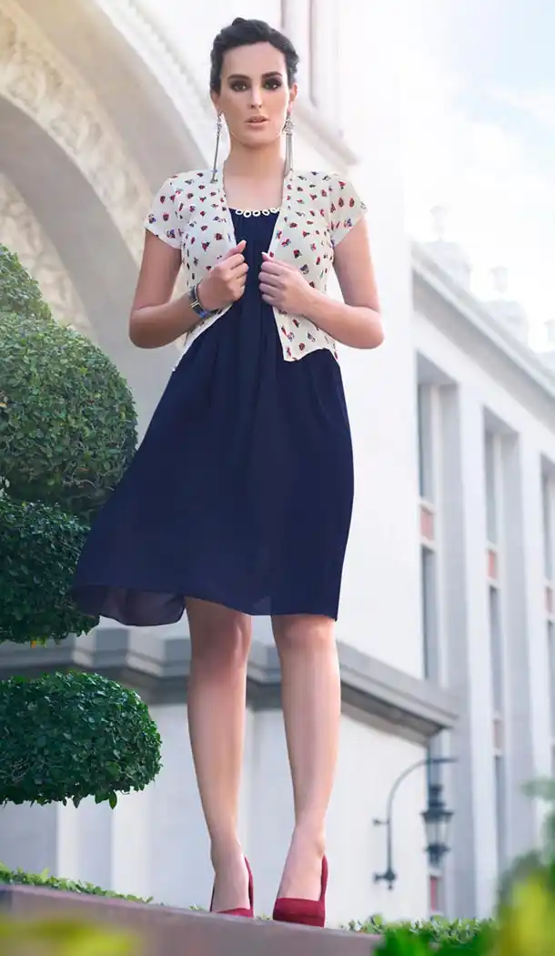 Incredible A-line Kurti Style with Plain Work Work | FH421267349