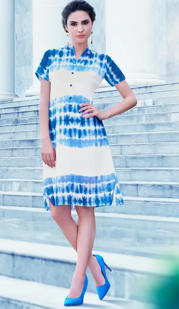 White Color with Plain Work Work Incredible Readymade Kurti | FH421267359