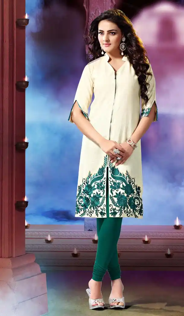 Incredible Achkan Kurti Style in Cream | FH421567389
