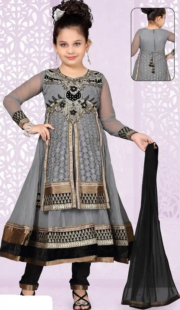 Buy Black Color Anarkali Suit Specialty Kids Wear Girls Online | FH422467470