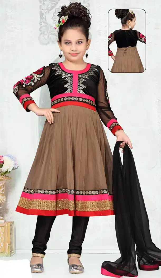 Buy Black Color Anarkali Suit Specialty Kids Wear Girls Online | FH422467472